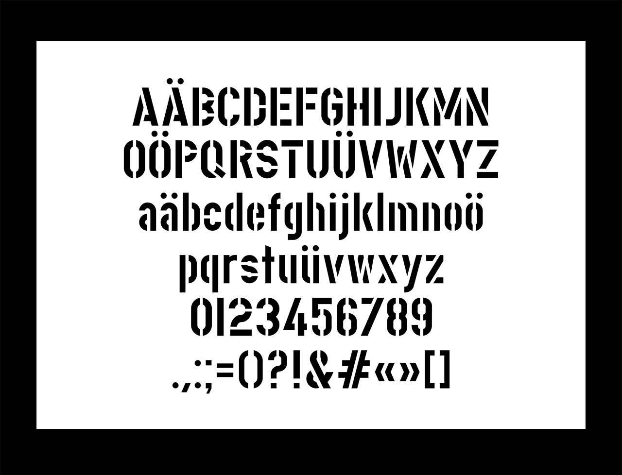 AE Stencil full glyph