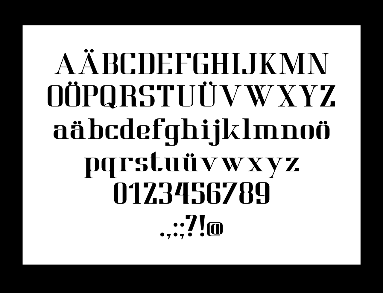 Ackro Noir full glyph